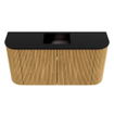 Mondiaz JOYA 83.2cm toiletmeubel - ronding links en rechts kleur Oak - Wastafel FAYE positie Midden Zonder kraangat kleur Urban. SW1421290