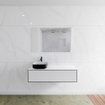 Mondiaz Lagom Meuble salle de bains 120x30.9x45cm Solid Surface Urban 1 tiroir avec lavabo BINX vasque à poser Gauche 1 trou de robinet SW409243