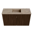 Mondiaz JOYA-DLUX 70cm meuble de salle de bains - couleur Walnut - Vasque FAYE position Milieu 1 trou de robinet couleur Arena. SW1424327