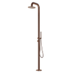 Fortifura Outdoor Deluxe Douche extérieur sur pied - Inox 316 - douchette - douche pluie - Cuivre brossé SW996259