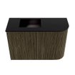 Mondiaz JOYA 61.6cm toiletmeubel - ronding rechts kleur Shadow - Wastafel FAYE positie Links 1 kraangat kleur Urban. SW1421555