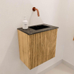 Mondiaz JOYA-DLUX Meuble de toilette 40cm - couleur Oak - Lavabo FAYE position Droite Sans trou de robinet couleur Lava SW1422044
