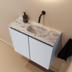 MONDIAZ TURE-DLUX Meuble WC 60 cm Clay. EDEN vasque Glace position droite. Sans trou de robinet. SW1103198