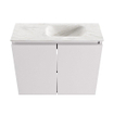 MONDIAZ TURE-DLUX Meuble toilette - 60cm - Cale - EDEN - vasque Ostra - position droite - sans trou de robinet SW1104730