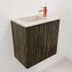 Mondiaz JOYA-DLUX 40cm toiletmeubel - kleur Shadow - Wastafel FAYE positie Links 1 kraangat kleur Meli. SW1424852