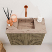 Mondiaz JOYA-DLUX 50cm meuble de salle de bains sous lavabo - couleur Dusk - Vasque FAYE position Milieu Sans trou de robinet couleur Arena. SW1425730