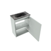 MONDIAZ TURE-DLUX Meuble toilette - 40cm - Greey - EDEN - vasque Lava - position centrale - sans trou de robinet SW1103812