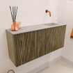 Mondiaz JOYA-DLUX 90cm meuble de salle de bains - couleur Dusk - Vasque FAYE position Droite Sans trou de robinet couleur Glace SW1423146