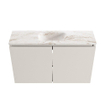 MONDIAZ TURE-DLUX Meuble toilette - 80cm - Linen - EDEN - vasque Frappe - position centrale - 1 trou de robinet SW1102889