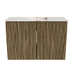 Mondiaz JOYA-DLUX Meuble de salle de bains 60cm - couleur Dusk - Vasque FAYE position Milieu Sans trou de robinet couleur Frappe SW1423079