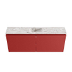 MONDIAZ TURE-DLUX Meuble toilette - 120cm - Fire - EDEN - vasque Glace - position centrale - 1 trou de robinet SW1103266