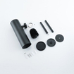 FugaFlow Eccelente Acces Toiletset 5-delig - toiletrolhouder - reserverolhouder - toiletborstelhouder - handdoekhaak - pedaalemmer - mat zwart SW1450719