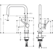 Hansgrohe Talis M54 keukenmengkraan U 220 1 straalsoort mat zwart SW528919