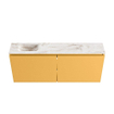 MONDIAZ TURE-DLUX Meuble toilette - 120cm - Ocher - EDEN - vasque Frappe - position gauche - 1 trou de robinet SW1102898