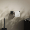 Smedbo Beslagsboden Porte-papier toilette - cm - autocollant - inox Noir mat SW890113