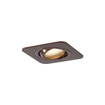 QAZQA Alberto Ensemble de spots encastrés - 1 spot - 9x11.2cm - y compris lampe LED dimmable - IP44 - Carré - Bronze SW1477246