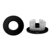 Fortifura Calvi luxe anneau de trop-plein - 3cm - adapté pour lavabos - noir mat SW773490