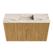 Mondiaz JOYA-DLUX Meuble de salle de bains 70cm - couleur Chêne - Vasque FAYE position Milieu Sans trou de robinet couleur Nata SW1424014