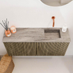 Mondiaz JOYA-DLUX 90cm toiletmeubel - kleur Dusk - Wastafel FAYE positie Rechts Zonder kraangat kleur Oza. SW1425985