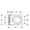 GeberitiCongeberit icône pack WC compact profondeur creux tf sc qr assise. Blanc SW1235360