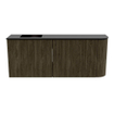 Mondiaz JOYA 101.6cm meuble de salle de bains - arrondi droit couleur Shadow - Vasque FAYE position Gauche 1 trou de robinet couleur Urban SW1421520