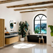 MONDIAZ THOR-DLUX 140cm badmeubel ronding links + rechts kleur Oak met 1 lade en 2 deuren. Vrijhangende wastafel CLOUD Rechts zonder kraangat kleur Lava. SW1463944