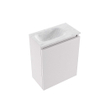 MONDIAZ TURE-DLUX Meuble toilette - 40cm - Cale - EDEN - vasque Opalo - position gauche - sans trou de robinet SW1104241