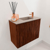 Mondiaz JOYA-DLUX 50cm toiletmeubel - kleur Ruby - Wastafel FAYE positie Rechts 1 kraangat kleur Saba. SW1425565