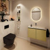 MONDIAZ TURE-DLUX Meuble toilette - 80cm - Oro - EDEN - vasque Ostra - position centrale - sans trou de robinet SW1104961
