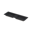 INK Post wastafel - 140x45x1cm - 2 wasbakken - 0 kraangaten - keramiek Lauren black mat SW693467
