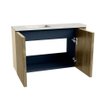 Mondiaz JOYA-DLUX Meuble de salle de bains 71,6cm - arrondi droit couleur Dusk - Vasque FAYE position Gauche 1 trou de robinet couleur Ostra SW1423422