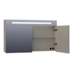BRAUER 2.0 Armoire de toilette 120x70x15cm éclairage intégré rectangulaire 2 portes pivotantes MDF Taupe mat SW371611