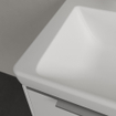 Villeroy & boch subway 3.0 lavabo de meuble 55x44x16,5cm rectangle 1 trou pour robinet sans trou de trop-plein pierre blanche mate céramique+ SW701112