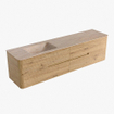 Mondiaz CIRO-DLUX Badkamermeubelset - 190x45x50cm - Solid surface wastafel Saba - 1 wasbak Links - 1 kraangat - 4 lades - Oak SW1531208