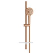 GROHE Vitalio Joy Ensemble barre de douche - 60cm - douchette ronde - 3 types de jets - warm sunset brossé (cuivre) SW1522132