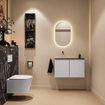 MONDIAZ TURE-DLUX Meuble toilette - 80cm - Cale - EDEN - vasque Lava - position gauche - sans trou de robinet SW1103702