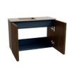 Mondiaz JOYA-DLUX Meuble de salle de bains 60cm - couleur Walnut - Vasque FAYE position Gauche Sans trou de robinet couleur Arena SW1424329