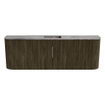 Mondiaz JOYA-DLUX 123.2cm toiletmeubel - ronding links en rechts kleur Shadow - Wastafel FAYE positie Midden 1 kraangat kleur Sombra. SW1425248