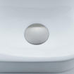 Fugaflow Efficiente Pietra Ensemble lave-mains - 40x21.5x12cm - gauche - lisse - semi-circulaire - 1 trou de robinet - céramique - robinet de lave-mains inox brossé - bonde - siphon abaissé - blanc brillant SW1442396