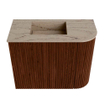 Mondiaz JOYA-DLUX 51.6cm toiletmeubel - ronding rechts kleur Ruby - Wastafel FAYE positie Links Zonder kraangat kleur Arena. SW1425301