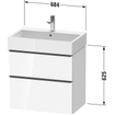 Duravit D-neo Meuble sous vasque 68.4x44.2x62.5cm 1 tiroir Blanc haute brillance SW641156