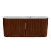 Mondiaz JOYA-DLUX 93.2cm toiletmeubel - ronding links en rechts kleur Ruby - Wastafel FAYE positie Midden Zonder kraangat kleur Glace. SW1423597