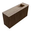Mondiaz JOYA-DLUX Meuble de salle de bains 80cm - couleur Walnut - Vasque FAYE position Droite 1 trou de robinet couleur Saba. SW1424644