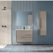 Saniclass Prime Essential Meuble sous lavabo - 80x55x46cm - 2 tiroirs - Poignée standard - MDF - taupe SW892665