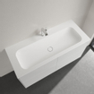 Villeroy & Boch Finion lavabo-plan - 1 trou de robinet 120x50cm - Ceramic+ sans trop-plein stone white SW209580
