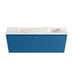 MONDIAZ TURE-DLUX Meuble toilette - 120cm - Jeans - EDEN - vasque Frappe - position droite - sans trou de robinet SW1102853