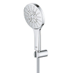 GROHE Rainshower SmartActive 130 Ensemble de douchette - 3 types de jets - rond - avec support - flexible lisse - 150cm - chrome SW471474