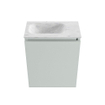 MONDIAZ TURE-DLUX Meuble WC 40 cm Greey. Lavabo EDEN Opalo position gauche. Avec 1 trou de robinet. SW1104316