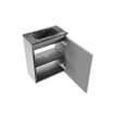 MONDIAZ TURE-DLUX meuble WC 40 cm Plata. Lavabo EDEN Lava position centrale. Sans trou de robinet. SW1103954