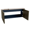 Mondiaz JOYA-DLUX Meuble de salle de bains 111.6cm - arrondi droit couleur Shadow - Vasque FAYE position Gauche Sans trou de robinet couleur Saba. SW1426258